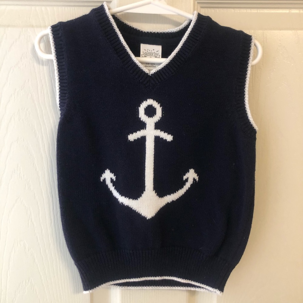 Gymboree size 18-24 month anchor sweater vest